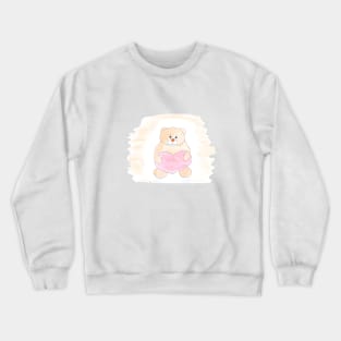 Teddy bear with a heart. Love, friendship, sympathy, gift. Holiday and joy in watercolor Crewneck Sweatshirt